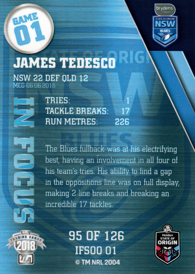 James Tedesco back