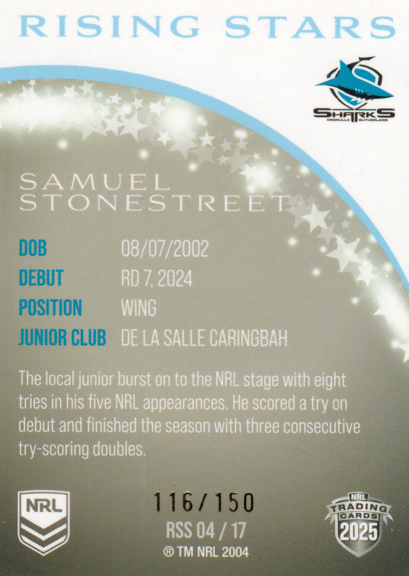 Samuel Stonestreet back