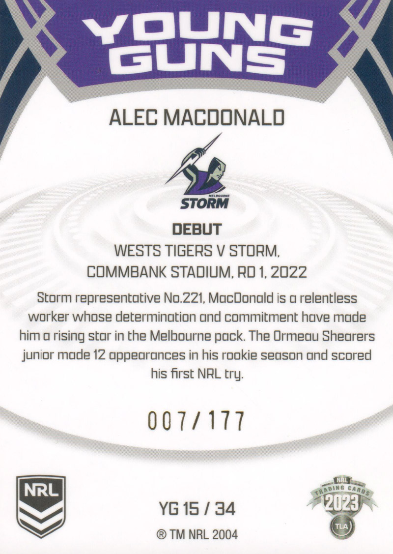 Alec Macdonald back
